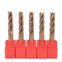 5pcs End Mills 10mm Long 100mm HRC60 4Flute 2F 3F 10 * 100 ดอกกัดคาร์ไบด์ CNC Slotting Mill Cutter