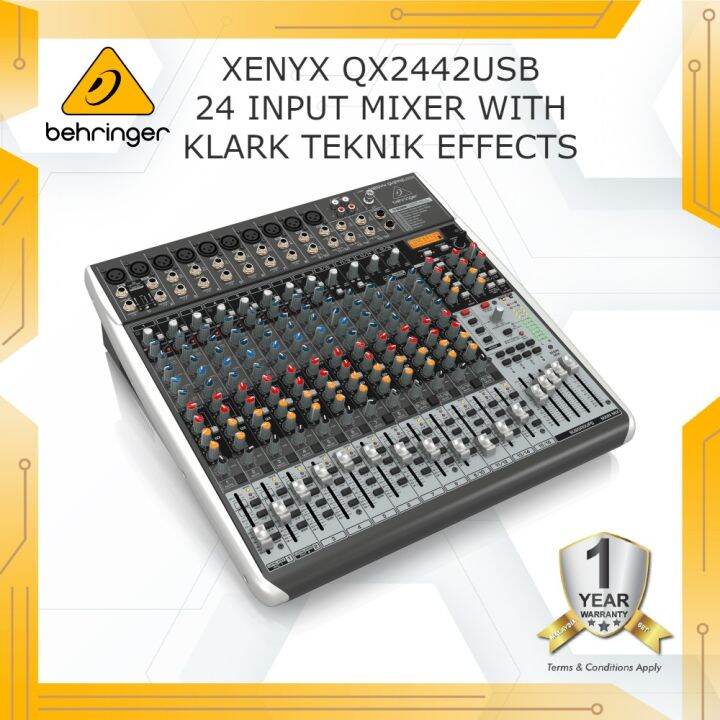 [100 AUTHENTIC] BEHRINGER XENYX QX2442USB Premium 24Input 4/2Bus
