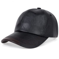 Fashion Men PU Leather Baseball Cap Autumn Winter Warm Hat Hip Hop Caps Outdoor Sun Hats Adjustable Sports Caps Snapback Hats