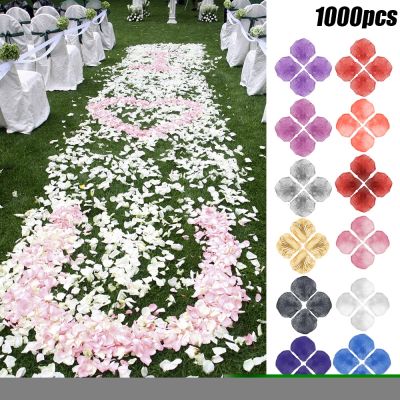 【cw】 100/500/1000pcs SimulationPetalsArtificial ColorfulBirthday Wedding DecorationsSilk Flowers Rose 【hot】