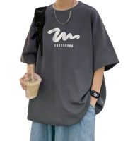 fangfashion1 เสื้อยืดเเขนสั้นทรงโอเวอร์ไซค์ผู้ชาย เสื้อคอกลม รุ่น M2690