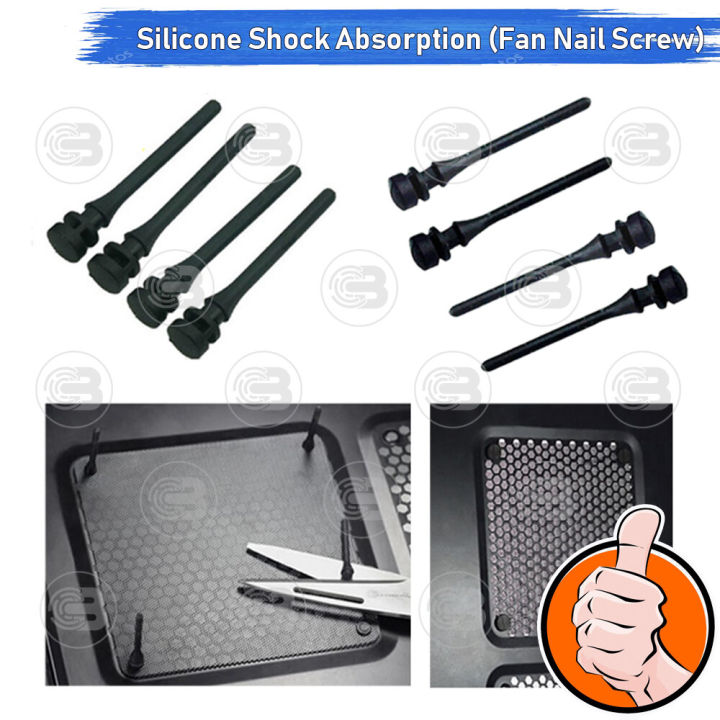 coolblasterthai-silicone-shock-absorption-fan-nail-screw-หมุดซิลิโคนลดการสั่น