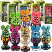 8 Gaya 18ซม. Tikus Fink Gila Tikus Ratfink Kepala Mobil Dekorasi Boneka PVC ตุ๊กตาขยับแขนขาได้ Koleksi Mainan