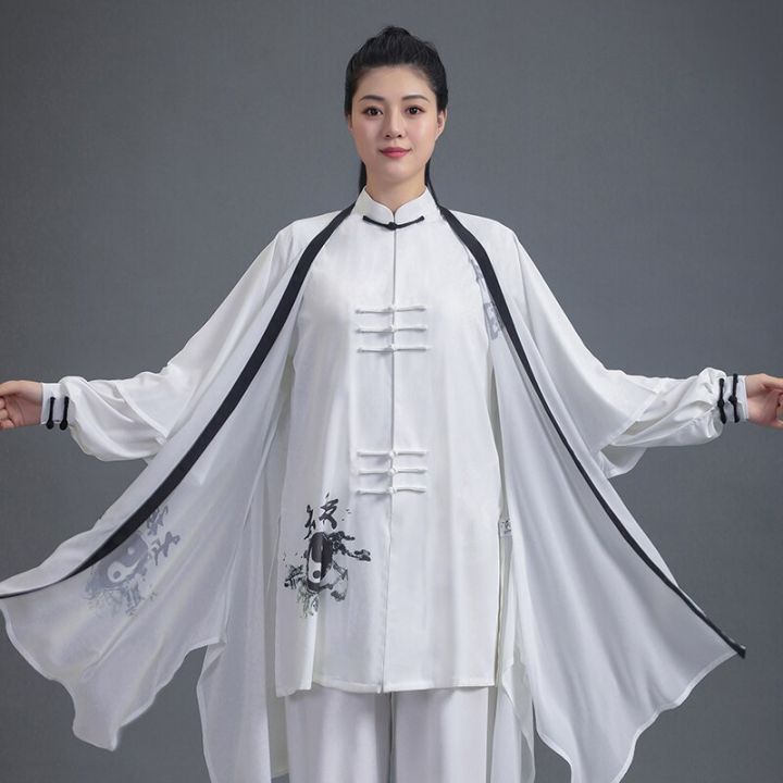 ยูนิฟอร์มศิลปะต่อสู้-tai-chi-ชุดกังฟูหญิงและชาย-master-กังฟูชุดการไล่ระดับสี2023สไตล์ใหม่สีขาว