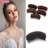 ▩❈ Awahair Synthetic Wig pads with comb Front Bangs High Fluffy Straight Hair Up Comb Hair Accessories Invisible Hairpin Thickening