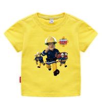 Fireman Sam ชายฤดูร้อนเสื้อยืดเสื้อแขนสั้นสำหรับเด็กหญิง O-Neck ผ้าฝ้ายเสื้อผ้าเด็กใหม่แขนสั้นเสื้อยืด Bottoming เสื้อเด็กเสื้อเด็กเสื้อผ้าสบายๆแบบสบายๆเสื้อยืดกีฬา