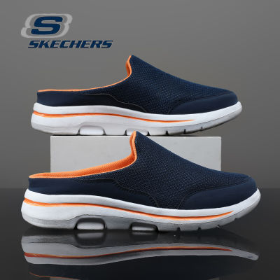 Skechers_Gowalk4 Mens Casual Shoes สเก็ตเชอร์ส รองเท้า ผู้ชาย Slippers รองเท้าผู้ชายแฟชั่นครึ่งส้น Summits Sport Shoes รองเท้าผู้หญิง Uinsex Plus Size：EU35-EU48