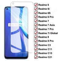 9D Kaca Pelindung Penuh untuk Realme 6 7 8 Pro 6S 6i 7i Global 7 Asia Pelindung Layar Tempered Pada C3 C3i C11 C15 C21 Kaca Film