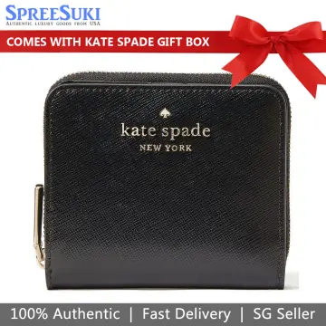 Kate Spade Staci Small L-Zip Bifold Wallet Black