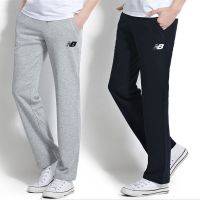 ✠☎❒ Spring and autumn NB sports pants mens pure cotton knitted summer thin casual trousers loose flat running straight leg sweatpants