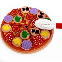 Child Wooden Simulation Pizza Fruit Slice Cutting Toys Pretend To Play Children Hands On Kitchen Educational Toys
