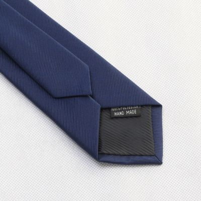 ☊Tie Men Knot-Free Zipper Style Tie Korean Version Narrow Business Formal Wear Dark Blue 6,8CM Lazy People Easy
