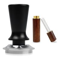 Espresso Tamper 51mm &amp; Espresso Stirrer, Espresso Tamper, Calibrated Spring Loaded Hand Tamper Stainless Steel Base