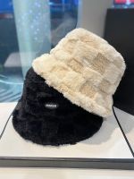 Japanese lambs wool plaid fisherman hat more female autumn/winter warm web celebrity letter bucket basin hat show smaller