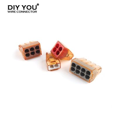30/50/100pcs 602 604 606 608 Compact Wire connector Push in Terminal Block Connector 2/4/6/8 Pin Lever1.5-4 AWG 16-12 Watering Systems Garden Hoses