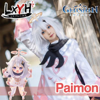 [LXYH- COSER KING] Game Genshin Impact Paimon Cosplay Costume Dress Wig Props เครื่องแต่งกายคอสเพลย์ การ์ตูนอะนิเมะ ชุดแฟนซี