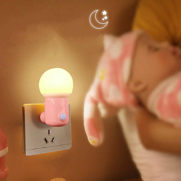 led-plug-in-night-light-2-สี-baby-nurse-eye-sleep-light-bedroom-socket-lights-ประหยัดพลังงานโคมไฟทางเดินน่ารักระเบียง-iewo9238