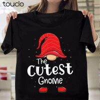 【Xiaobaide electronic】น่ารัก Gnome ตลกคริสต์มาสจับคู่ครอบครัวชุดนอนเสื้อยืด Unisex