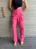 Varithorn - Ten Pocket Cargo Pants : Shocking pink