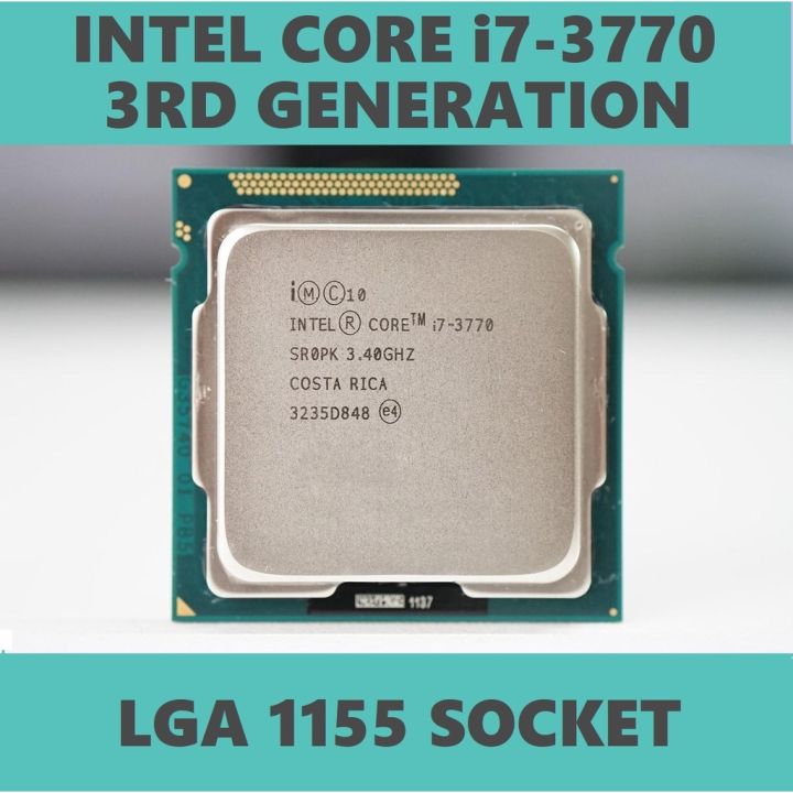 Intel Core i7 3770 3rd gen processor cpu for desktop socket LGA 1155 ...