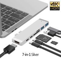 【】 Legend Services 4K ฮับ USB 3 C MacBook 3.0 Pro/ตัวอ่านไร้สายต่อในอะแดปเตอร์ธันเดอร์โบลต์เอสดียูเอสบี7 3.1พร้อม2018 HDMI สำหรับ TF 2020 Type-C 1ฮับ