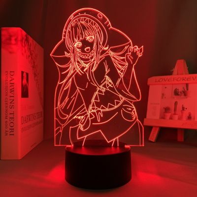 ✌ Genshin Impact Child Night Light Led Color Changing Usb Battery Powered Usb Lamp Gawr Gura Game Room Decor Unique Gift for Gamer
