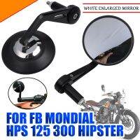 For FB Mondial HPS 125 HPS 300 Hipster HPS125 Motorcycle Accessories Rearview Mirrors White Enlarge Side Rear View Mirrors Parts