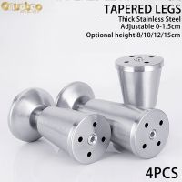 [Onuobao] 4PCS Stainless Steel Cup Shaped Furniture Feet TV bathroom cabinet Adjustable raised sofa legs