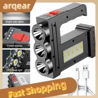 ไฟฉาย Led ARQEAR529453สำหรับตั้งแคมป์,คบเพลิงกลางแจ้งไฟฉายพกพาทรงซังข้าวโพดไฟเตือนโคมไฟ USB ชาร์จได้