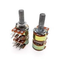 【HOT】▲۩✼ 1pc WH148 Potentiometer 12PINs B50KX4 B100KX4 Audio 4 Channels Volume 20mm 15mm Plum Shaft