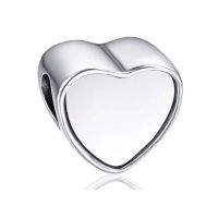 ۞✿ sublimation blank heart charms photo bead metal charm for valentines Day gift hot transfer printing consumables 10pieces/lot