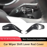 QHCP Car Wiper Shift Cover Steering Wheel Shift Lever Rod Decorative Sticker Trim For Ford Mustang 15-20 Mondeo Taurus Edge Kuga