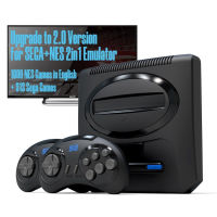 Y2-SG2 16bit ย้อนยุค16บิตคลาสสิก MD คอนโซลเกม Sega บ้านเกมคอนโซลทีวี HD ที่มีด้ามจับไร้สาย1900 + เกมสำหรับ Sega + Nes 2 In 1 Emulator