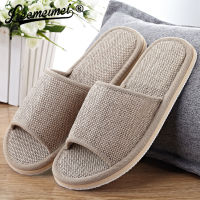 LEEMEIMEI Natural Flax Home Slippers Indoor Floor Shoes Silent Sweat Slippers For Summer Women Sandals Slippers 37-432023