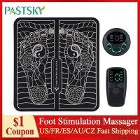 ZZOOI Electric Foot Stimulation Massager Pad Folding Mats Improve Blood Circulation Pulse Massage Feet Care Tool With Remote Control