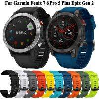 สายสายสมาร์ทวอทช์ซิลิโคน22มม. สำหรับ Garmin Fenix 7 6 Pro 5 Plus Forerunner 955 945 935 745 Epix Gen 2