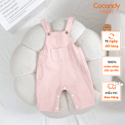 Yếm quần cho bé -Yếm quần HỒNG túi vuông ngực cho bé của COCANDY mã Y0691