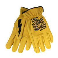 ถุงมือหนังแท้ Deerskin แบรนด์ Hot Leathers รุ่น GVD2001 GLOVE DEERSKIN DRIVER BOLT GOLD ตัวหนังมีคุณสมบัตินิ่ม ใสสบาย