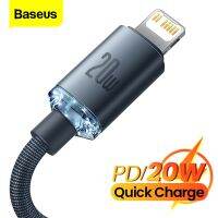 Baseus PD 20W USB C สายสำหFlag man iPhone 13 12 11 Pro XS สูงสุด XR X เครื่องชาร์จแบบเร็ว iPad USB C สายสายFlag manส่งข้อมูล