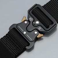 FRALU belt men outdoor hunting metal tactical belt multi-function alloy buckle high quality Marine Corps canvas belt for men  Floaties