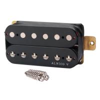 Baoblade สีดำกีตาร์สะพาน Alnico V Humbucker กระบะ W/สกรูสำหรับ S trat ส่วนกีต้าร์