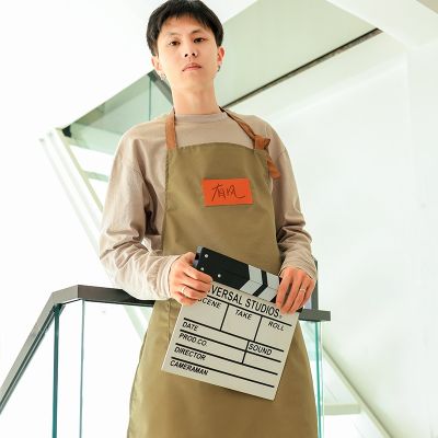 Apron household kitchen cooking apron female catering professional fruit supermarket work clothes apron male logo