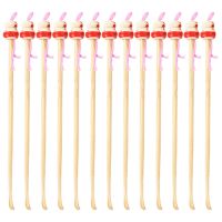 100 Pcs Cleaning Supplies Ear Tools Wax Removers Household Hanging Ear-pick Earwax Spoons Bamboo Removal Picks Delicate