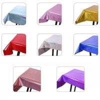 Corinada Disposable Waterproof Tablecloth Rectangular Table Cloth Wedding Birthday Party Decoration Festive Tablecloths for