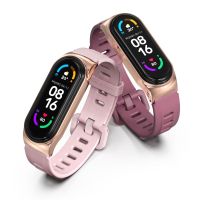 〖Bar watchband〗Mi วง7สาย ForMiband 6 5 4 3สาย ForBand 6 5 4 3 SiliconeforBand 5สายรัดข้อมือเปลี่ยน