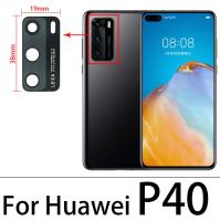 10ชิ้นเลนส์กระจกกล้องถ่ายรูปหลังแบบดั้งเดิมพร้อมระบบ Ahesive สำหรับ Huawei P50 P40 P30 Lite P20 Pro P40 Lite 5G /E อะไหล่ทดแทน