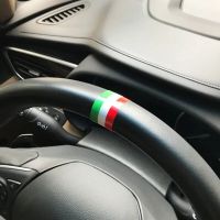 Car Interior Steering Wheel Sticker Germany Italy Spain National Flag Styling Steering Stickers Grille Decal Universal Car Decor