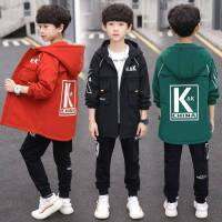 Boys Windbreaker Jacket Zipper Western Style Big Boy 2022ฤดูใบไม้ผลิและฤดูใบไม้ร่วง New Boy Children S Top Casual Sports Jacket Jacket Korean Version Mid-Length Windbreaker9542