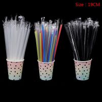 100Pc Clear Individually Wrapped Drink PP Straws Drink Straws Party Supplies Disposable Plastic Straws Birthday Celebration 19cm Toilet Covers