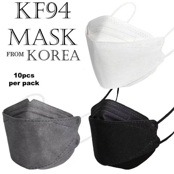 KF94 Korean 10Pcs Face Mask Nonwoven Protection Filter KN94 Anti Viral